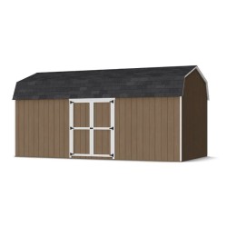 Little Cottage Co. Value Gambrel 10x20 Barn Shed Kit w/ 6' Sidewall - Side Entry (10x20 VGB-6-SE-PC)