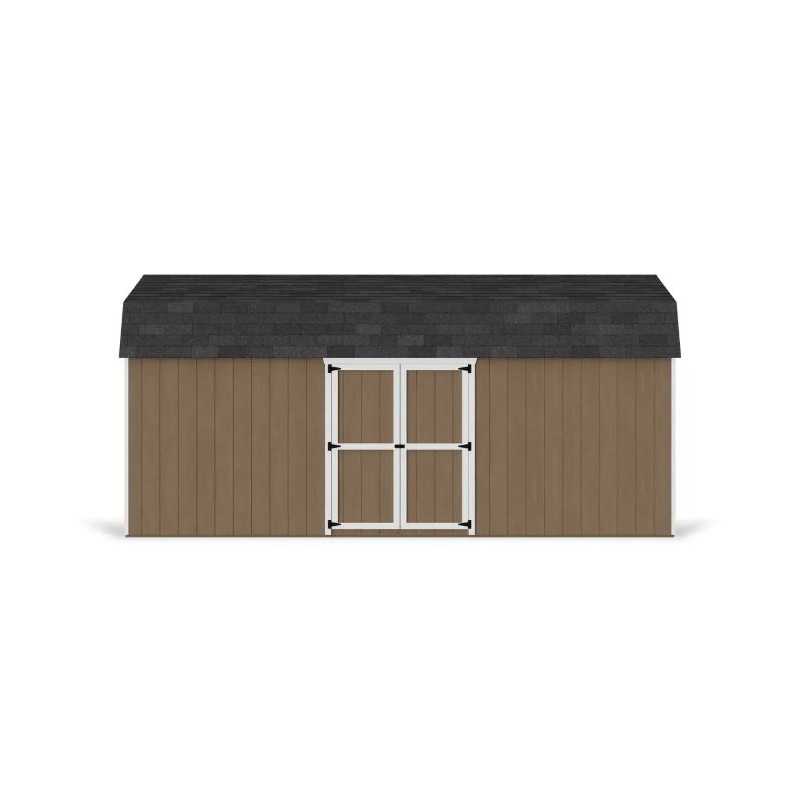 Little Cottage Co. Value Gambrel 10x20 Barn Shed Kit w/ 6' Sidewall - Side Entry (10x20 VGB-6-SE-PC)