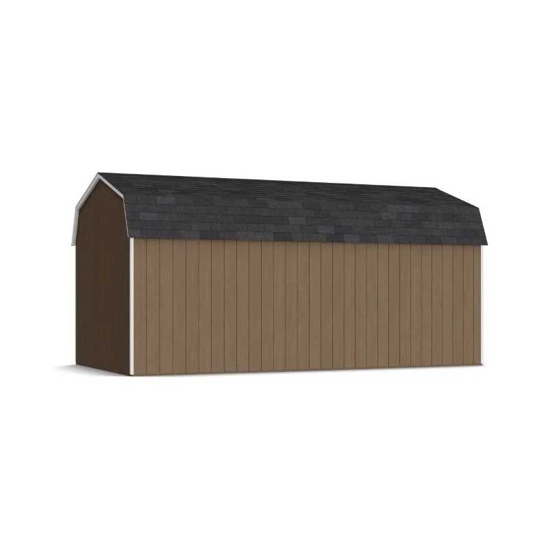 Little Cottage Co. Value Gambrel 10x20 Barn Shed Kit w/ 6' Sidewall - Side Entry (10x20 VGB-6-SE-PC)