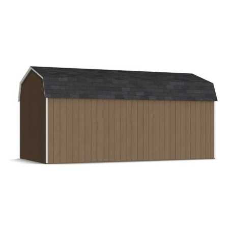 Little Cottage Co. Value Gambrel 10x20 Barn Shed Kit w/ 6' Sidewall - Side Entry (10x20 VGB-6-SE-PC)