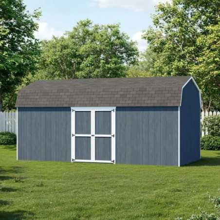 Little Cottage Co. Value Gambrel 10x20 Barn Shed Kit w/ 6' Sidewall - Side Entry (10x20 VGB-6-SE-PC)