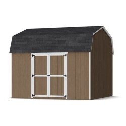 Little Cottage Co. Value Gambrel 12x12 Barn Shed Kit w/ 6' Sidewall - Side Entry (12x12 VGB-6-SE-PC)