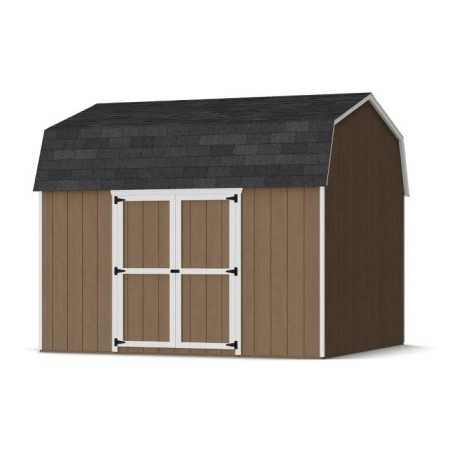 Little Cottage Co. Value Gambrel 12x12 Barn Shed Kit w/ 6' Sidewall - Side Entry (12x12 VGB-6-SE-PC)