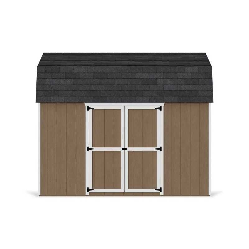 Little Cottage Co. Value Gambrel 12x12 Barn Shed Kit w/ 6' Sidewall - Side Entry (12x12 VGB-6-SE-PC)