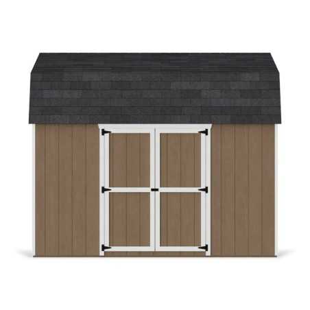 Little Cottage Co. Value Gambrel 12x12 Barn Shed Kit w/ 6' Sidewall - Side Entry (12x12 VGB-6-SE-PC)