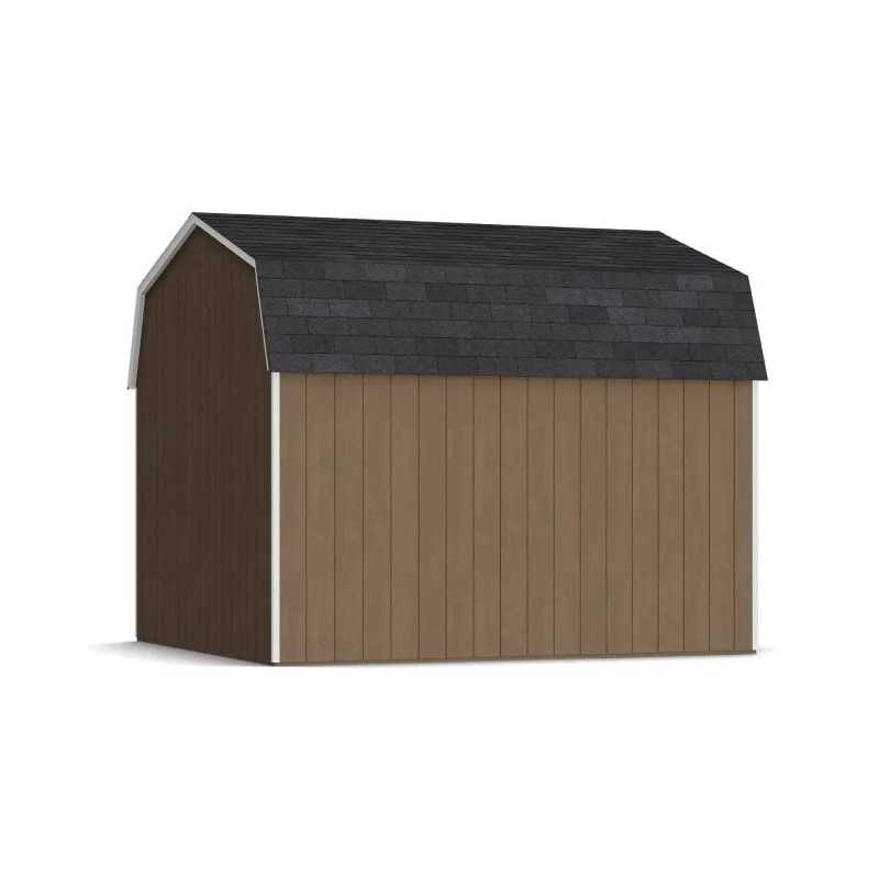 Little Cottage Co. Value Gambrel 12x12 Barn Shed Kit w/ 6' Sidewall - Side Entry (12x12 VGB-6-SE-PC)