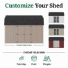Little Cottage Co. Value Gambrel 12x14 Barn Shed Kit w/ 6' Sidewall - Side Entry (12x14 VGB-6-SE-PC)