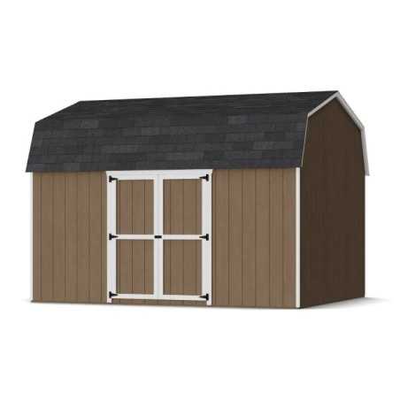 Little Cottage Co. Value Gambrel 12x14 Barn Shed Kit w/ 6' Sidewall - Side Entry (12x14 VGB-6-SE-PC)