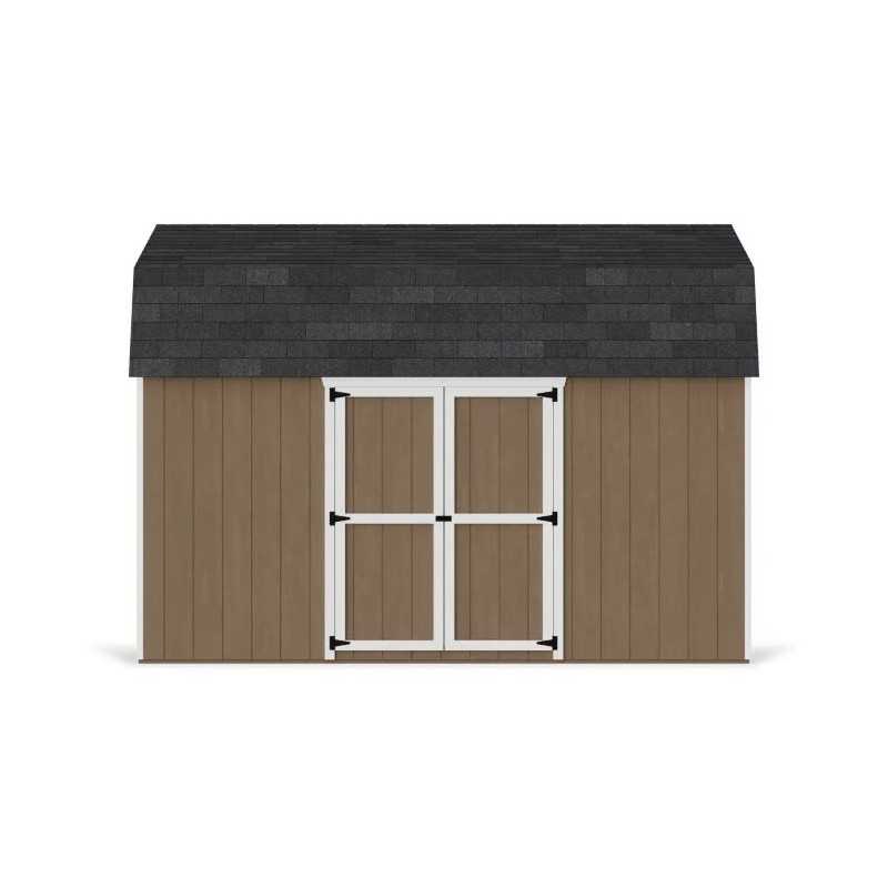 Little Cottage Co. Value Gambrel 12x14 Barn Shed Kit w/ 6' Sidewall - Side Entry (12x14 VGB-6-SE-PC)