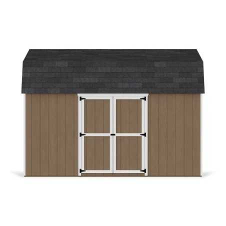 Little Cottage Co. Value Gambrel 12x14 Barn Shed Kit w/ 6' Sidewall - Side Entry (12x14 VGB-6-SE-PC)