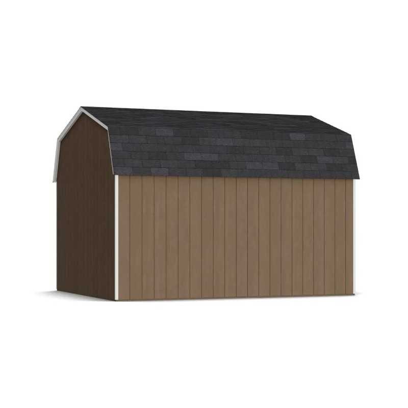 Little Cottage Co. Value Gambrel 12x14 Barn Shed Kit w/ 6' Sidewall - Side Entry (12x14 VGB-6-SE-PC)