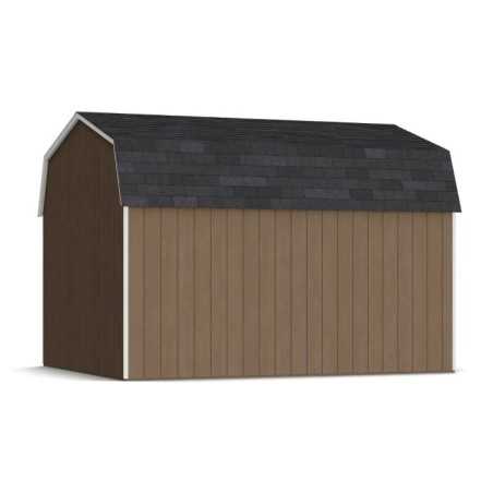 Little Cottage Co. Value Gambrel 12x14 Barn Shed Kit w/ 6' Sidewall - Side Entry (12x14 VGB-6-SE-PC)