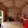 Little Cottage Co. Value Gambrel 12x14 Barn Shed Kit w/ 6' Sidewall - Side Entry (12x14 VGB-6-SE-PC)