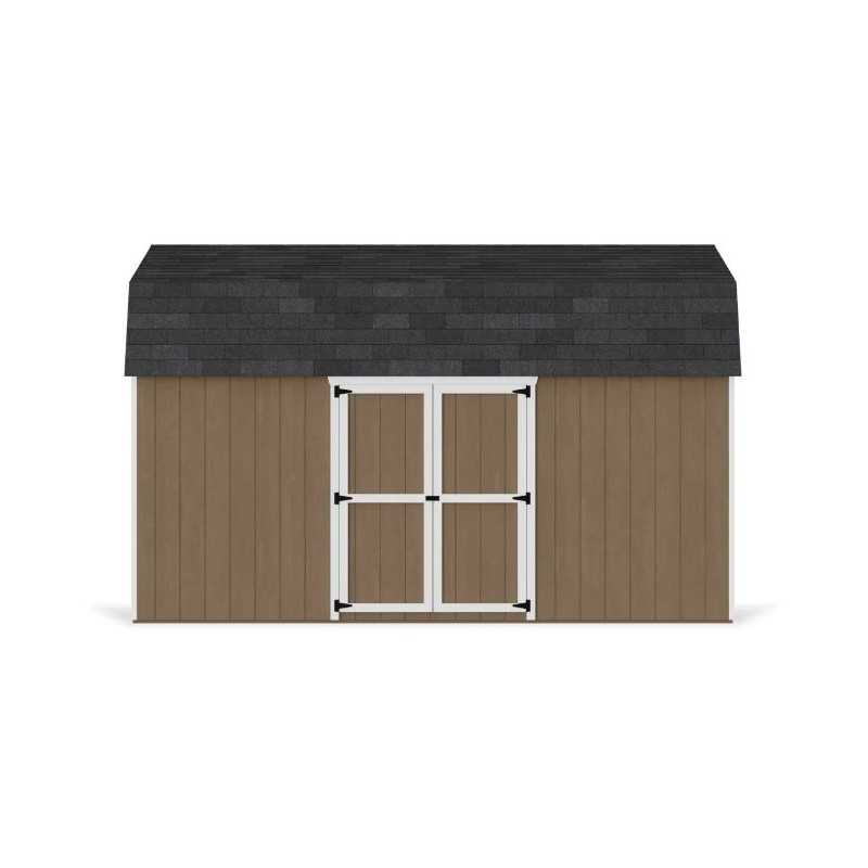 Little Cottage Co. Value Gambrel 12x16 Barn Shed Kit w/ 6' Sidewall - Side Entry (12x16 VGB-6-SE-PC)
