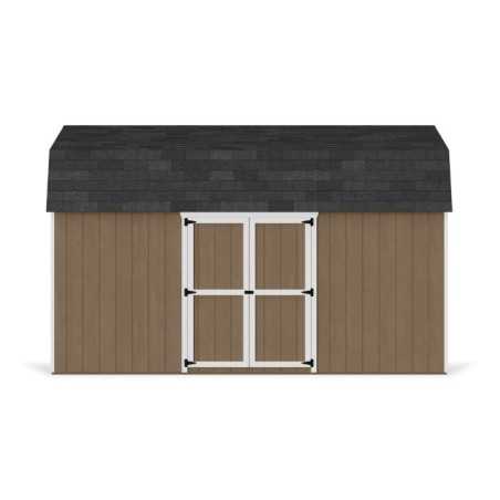 Little Cottage Co. Value Gambrel 12x16 Barn Shed Kit w/ 6' Sidewall - Side Entry (12x16 VGB-6-SE-PC)