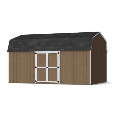Little Cottage Co. Value Gambrel 12x18 Barn Shed Kit w/ 6' Sidewall - Side Entry (12x18 VGB-6-SE-PC)