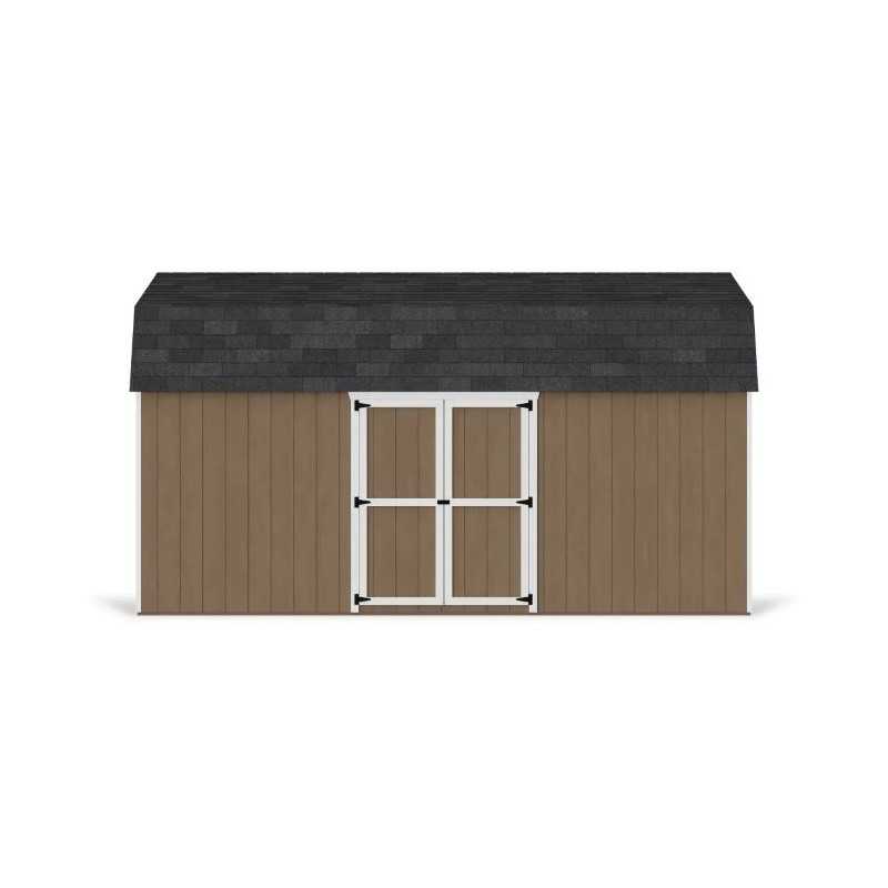 Little Cottage Co. Value Gambrel 12x18 Barn Shed Kit w/ 6' Sidewall - Side Entry (12x18 VGB-6-SE-PC)