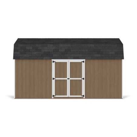 Little Cottage Co. Value Gambrel 12x18 Barn Shed Kit w/ 6' Sidewall - Side Entry (12x18 VGB-6-SE-PC)