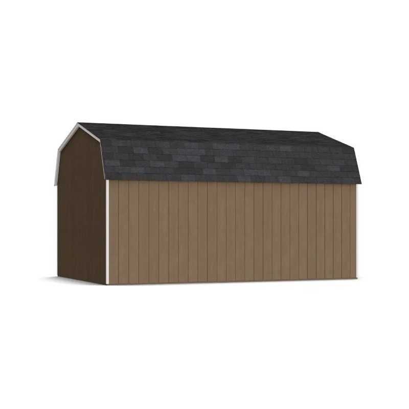 Little Cottage Co. Value Gambrel 12x18 Barn Shed Kit w/ 6' Sidewall - Side Entry (12x18 VGB-6-SE-PC)