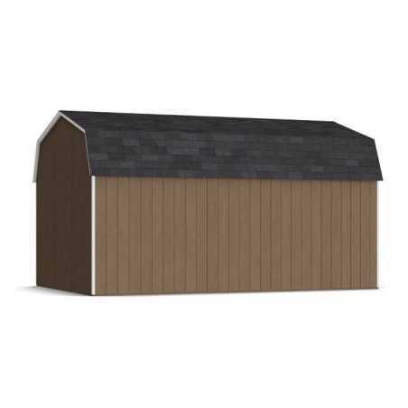 Little Cottage Co. Value Gambrel 12x18 Barn Shed Kit w/ 6' Sidewall - Side Entry (12x18 VGB-6-SE-PC)