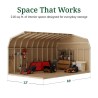 Little Cottage Co. Value Gambrel 12x18 Barn Shed Kit w/ 6' Sidewall - Side Entry (12x18 VGB-6-SE-PC)