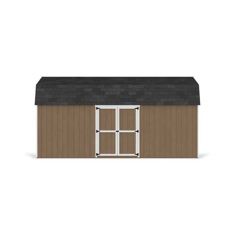Little Cottage Co. Value Gambrel 12x20 Barn Shed Kit w/ 6' Sidewall - Side Entry (12x20 VGB-6-SE-PC)