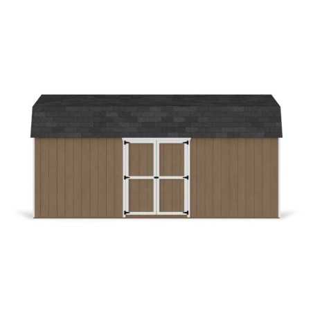 Little Cottage Co. Value Gambrel 12x20 Barn Shed Kit w/ 6' Sidewall - Side Entry (12x20 VGB-6-SE-PC)
