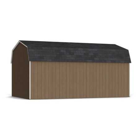 Little Cottage Co. Value Gambrel 12x20 Barn Shed Kit w/ 6' Sidewall - Side Entry (12x20 VGB-6-SE-PC)