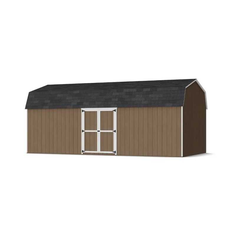 Little Cottage Co. Value Gambrel 12x24 Barn Shed Kit w/ 6' Sidewall - Side Entry (12x24 VGB-6-SE-PC)