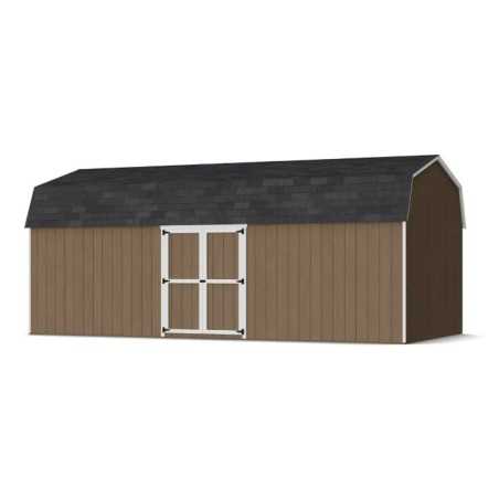 Little Cottage Co. Value Gambrel 12x24 Barn Shed Kit w/ 6' Sidewall - Side Entry (12x24 VGB-6-SE-PC)