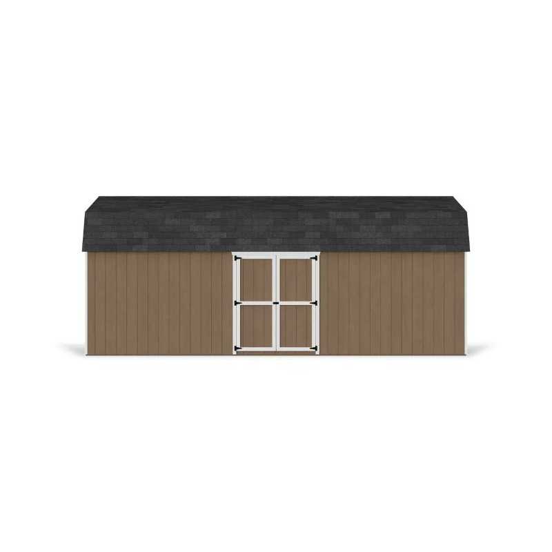 Little Cottage Co. Value Gambrel 12x24 Barn Shed Kit w/ 6' Sidewall - Side Entry (12x24 VGB-6-SE-PC)