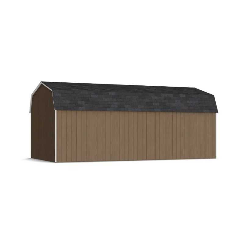 Little Cottage Co. Value Gambrel 12x24 Barn Shed Kit w/ 6' Sidewall - Side Entry (12x24 VGB-6-SE-PC)
