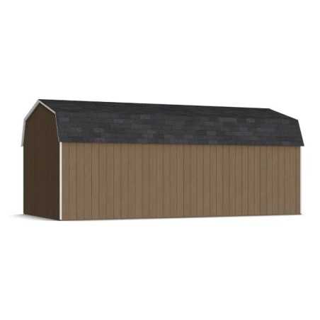 Little Cottage Co. Value Gambrel 12x24 Barn Shed Kit w/ 6' Sidewall - Side Entry (12x24 VGB-6-SE-PC)