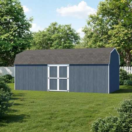 Little Cottage Co. Value Gambrel 12x24 Barn Shed Kit w/ 6' Sidewall - Side Entry (12x24 VGB-6-SE-PC)