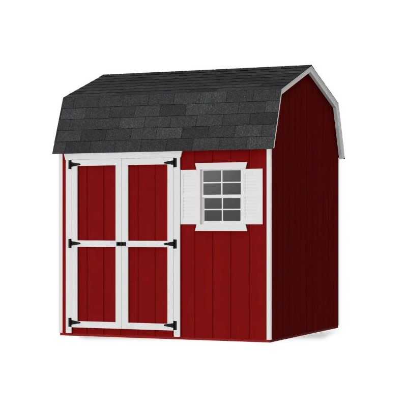 Little Cottage Co. Value Gambrel 8x8 Workshop Barn Shed Kit (8x8 VGB-6-WS-PC)
