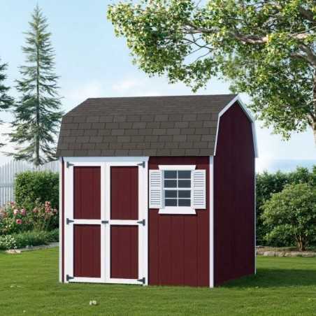 Little Cottage Co. Value Gambrel 8x8 Workshop Barn Shed Kit (8x8 VGB-6-WS-PC)
