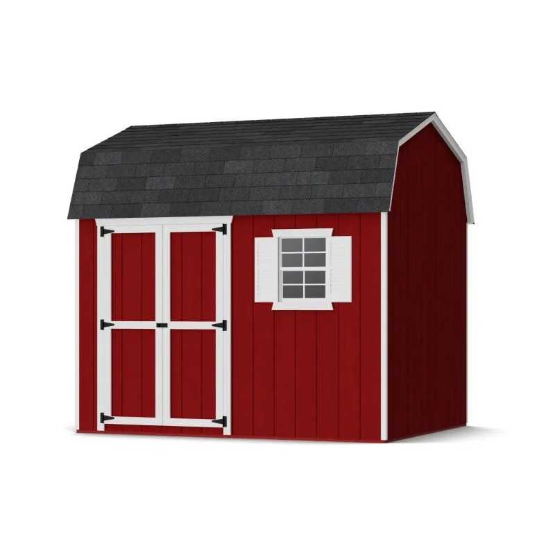 Little Cottage Co. Value Gambrel 8x10 Workshop Barn Shed Kit (8x10 VGB-6-WS-PC)
