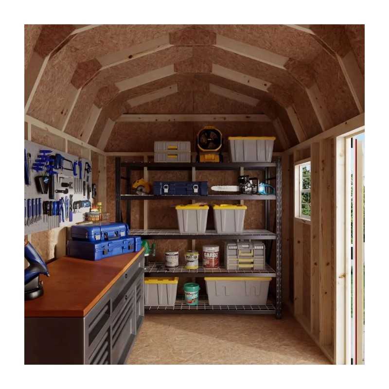 Little Cottage Co. Value Gambrel 8x10 Workshop Barn Shed Kit (8x10 VGB-6-WS-PC)
