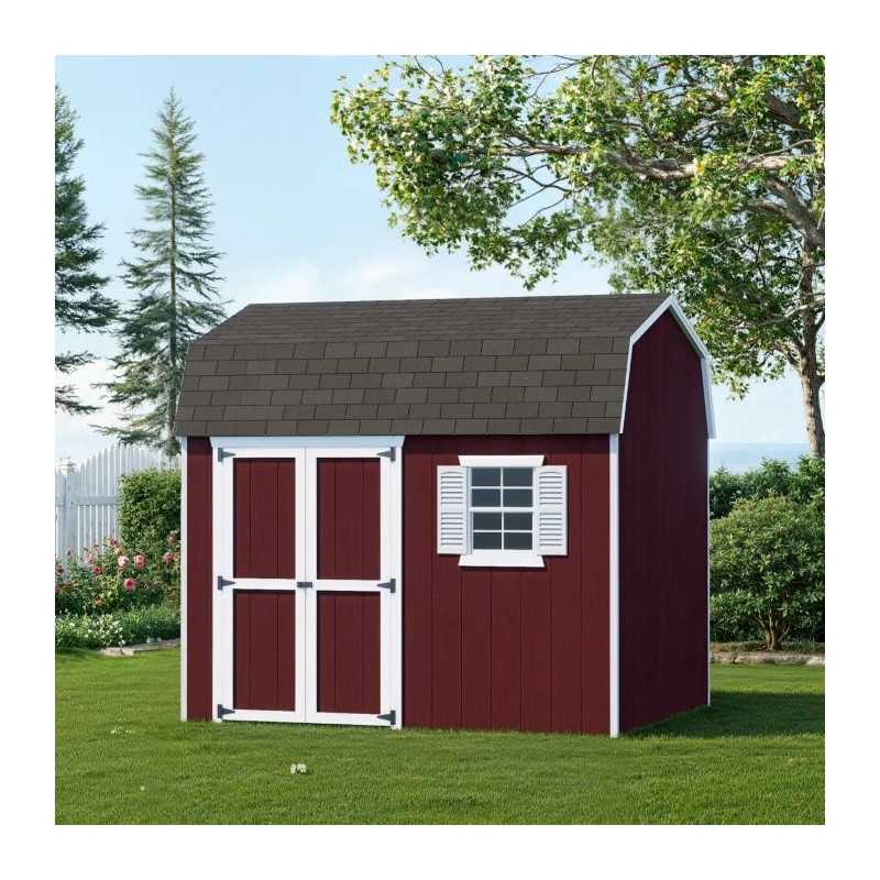 Little Cottage Co. Value Gambrel 8x10 Workshop Barn Shed Kit (8x10 VGB-6-WS-PC)