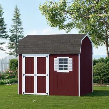 Little Cottage Co. Value Gambrel 8x10 Workshop Barn Shed Kit (8x10 VGB-6-WS-PC)