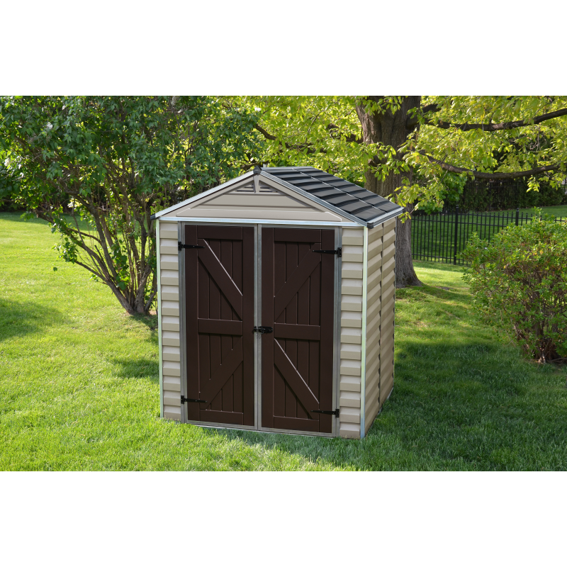 Palram - Canopia 6x5 Skylight Plastic Shed Kit - Tan (HG9605T)