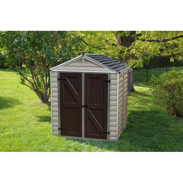 Palram 6x5 Skylight Storage Shed Kit - Tan (HG9605T)