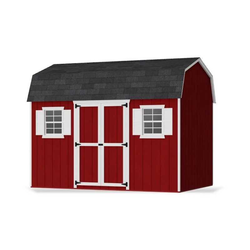 Little Cottage Co. Value Gambrel 8x12 Workshop Barn Shed Kit (8x12 VGB-6-WS-PC)