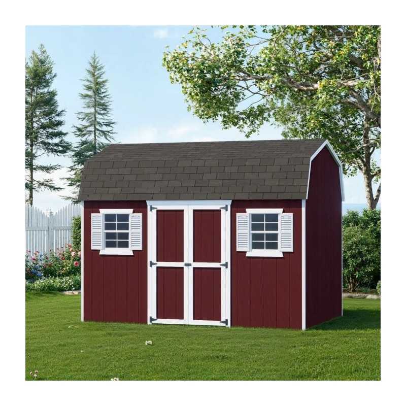 Little Cottage Co. Value Gambrel 8x12 Workshop Barn Shed Kit (8x12 VGB-6-WS-PC)