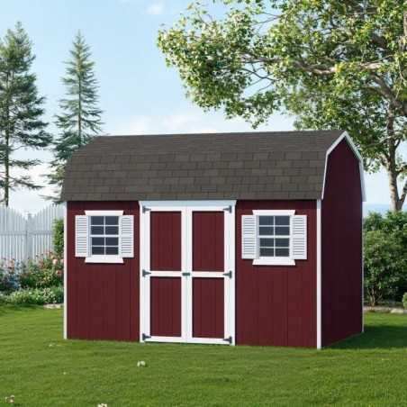 Little Cottage Co. Value Gambrel 8x12 Workshop Barn Shed Kit (8x12 VGB-6-WS-PC)