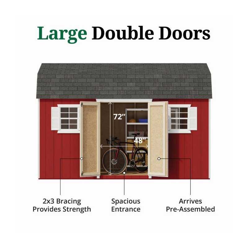 Little Cottage Co. Value Gambrel 8x14 Workshop Barn Shed Kit (8x14 VGB-6-WS-PC)