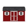 Little Cottage Co. Value Gambrel 8x14 Workshop Barn Shed Kit (8x14 VGB-6-WS-PC)