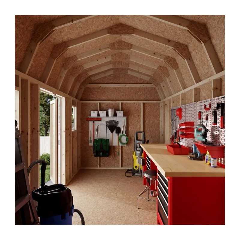 Little Cottage Co. Value Gambrel 8x14 Workshop Barn Shed Kit (8x14 VGB-6-WS-PC)