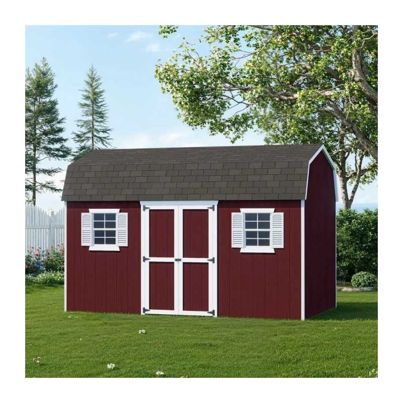 Little Cottage Co. Value Gambrel 8x14 Workshop Barn Shed Kit (8x14 VGB-6-WS-PC)