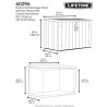 Lifetime 6x3 Horizontal Storage Shed - Storm Dust (60296U)